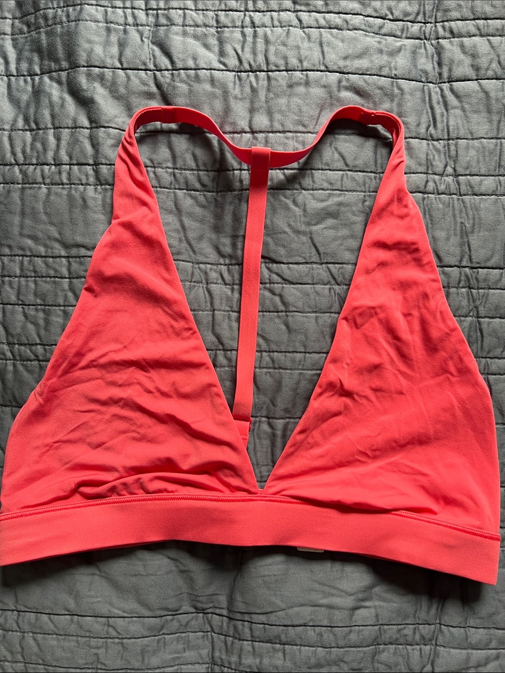 Lululemon Glaze Pink Flow Y Adjustable Strap Bralette Size 12 Like New